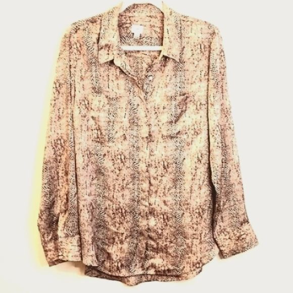 Silky Animal Print Shirt  - Picture 1 of 8
